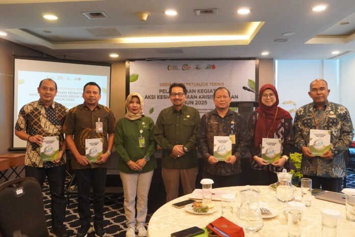 Badan Pangan Nasional (NFA) menggelar Sosialisasi Petunjuk Teknis (Juknis) Pelaksanaan Kegiatan Aksi Kesiapsiagaan Krisis Pangan Tahun 2025.